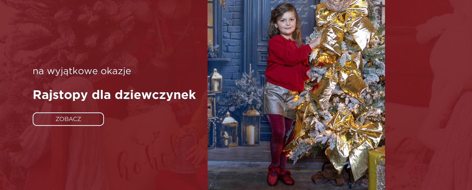 rajstopy świateczne dla dziewczynek Knittex